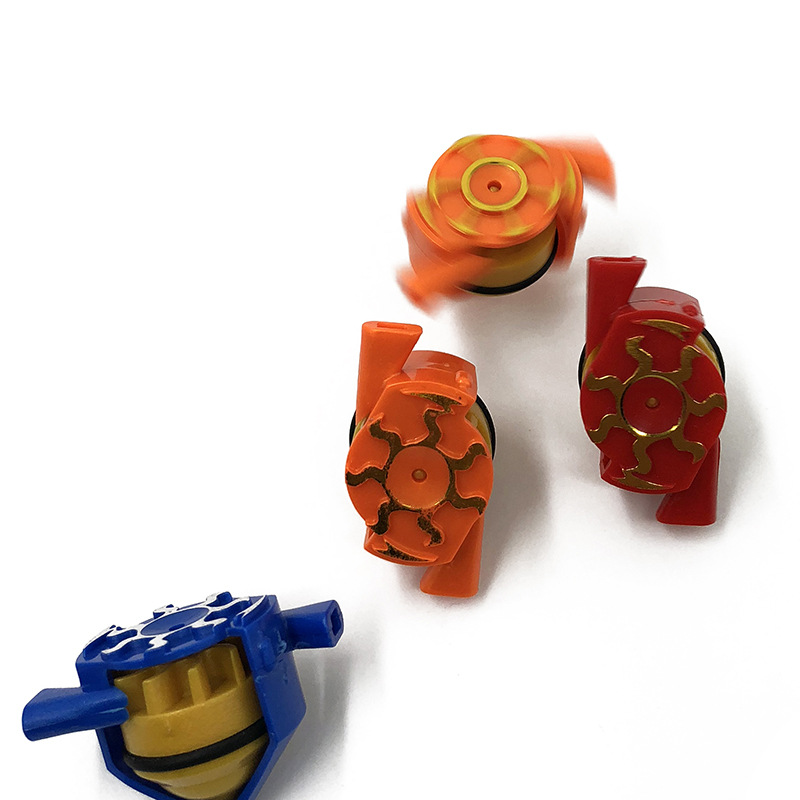 跨境热销创意儿童新奇特口哨陀螺吹气旋转战地陀螺玩具赠品礼品