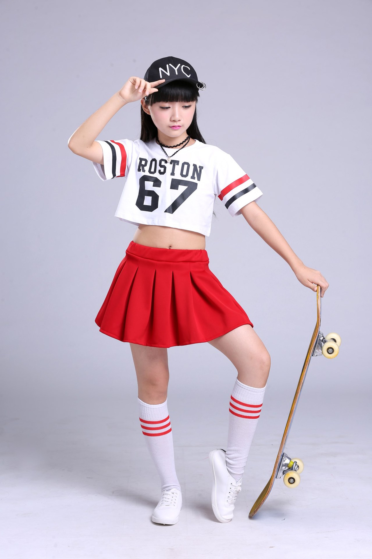 儿童爵士舞蹈演出服女童啦啦队服中小学生运动舞蹈服少儿现代舞服