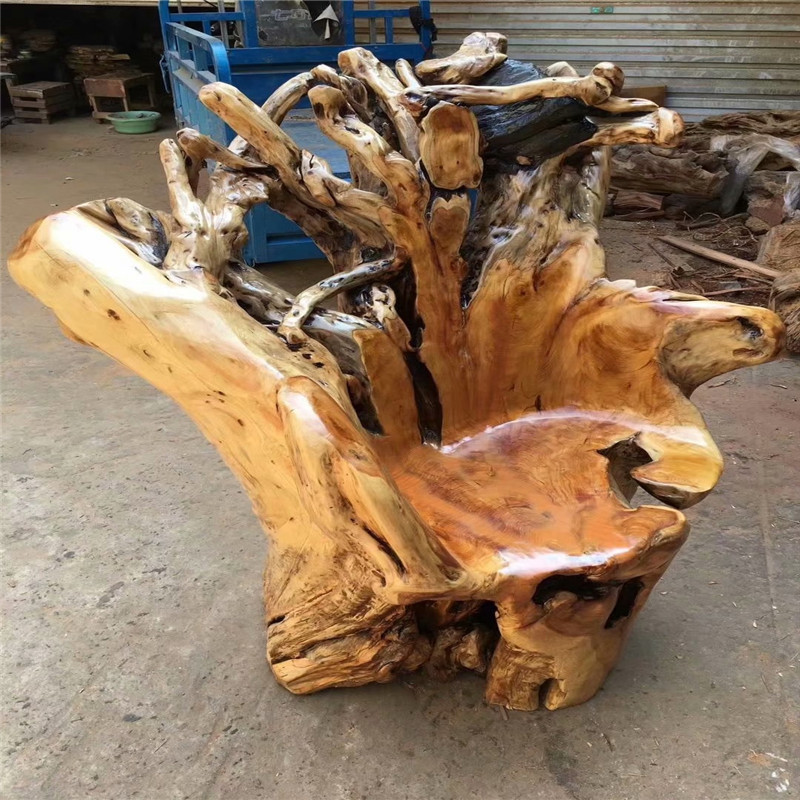 实木民宿家具崖柏木工艺品 崖柏家具私人休闲靠背椅 躺椅diy家具