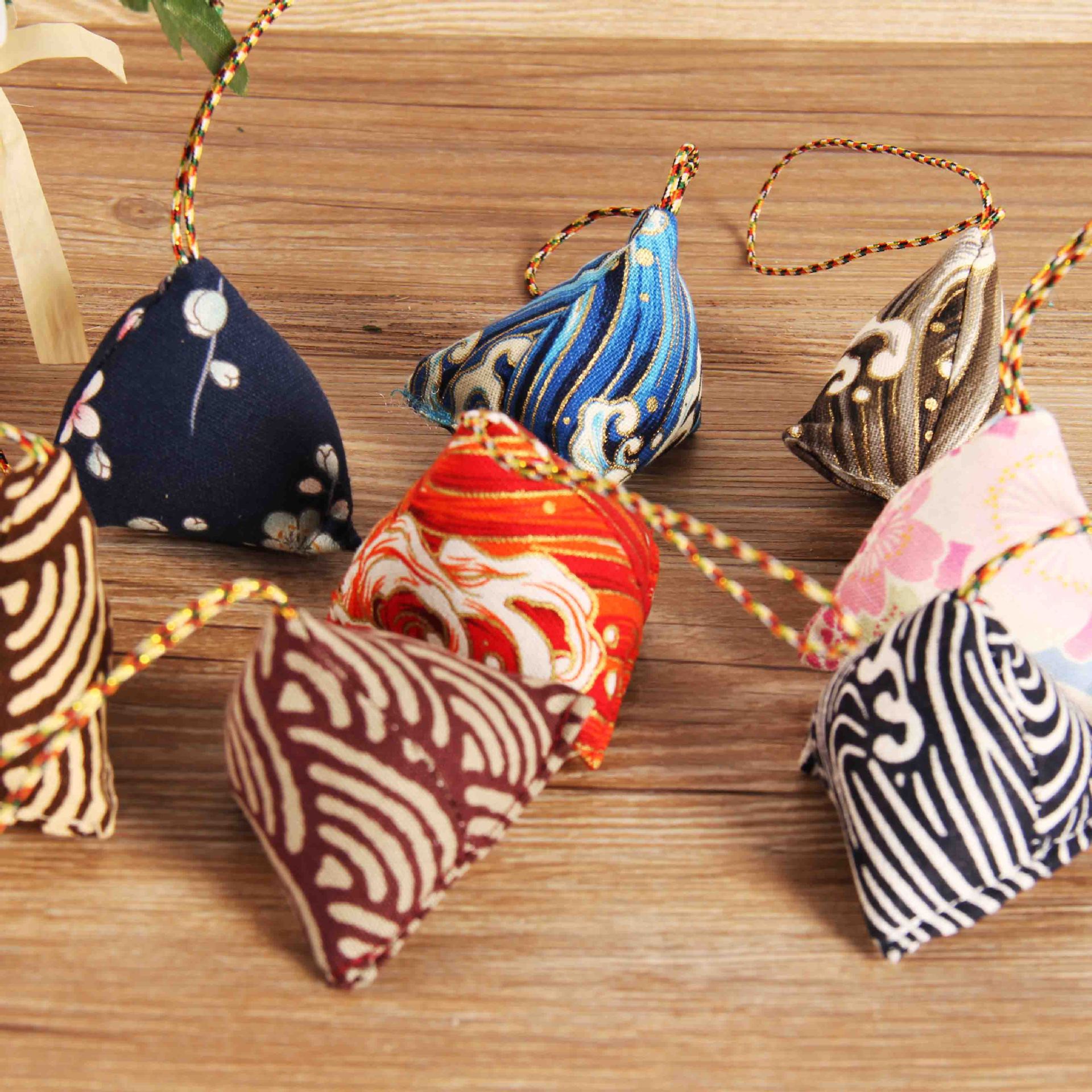 三角艾草粽子香包香囊手工diy材料包活动赠品礼品端午五彩绳