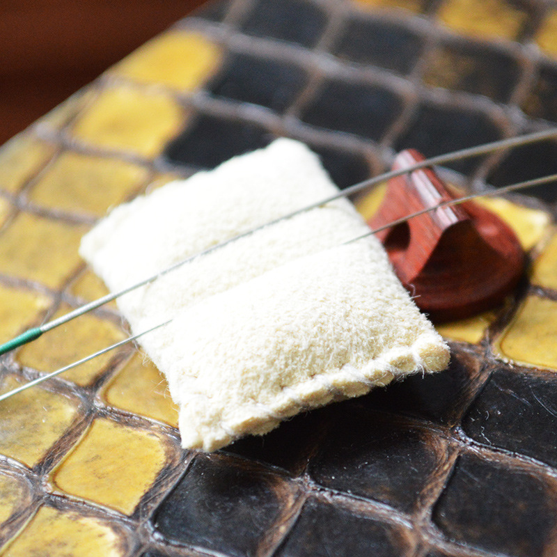 二胡滤音垫二胡音垫音色细腻二胡真皮音垫内含丝绵音垫