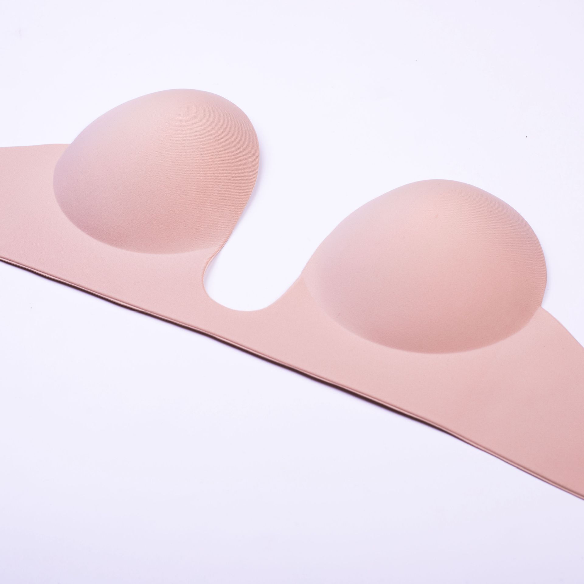 kissbobo深v一片式侧翼无钢圈自粘u型硅胶隐形文胸silicone bra