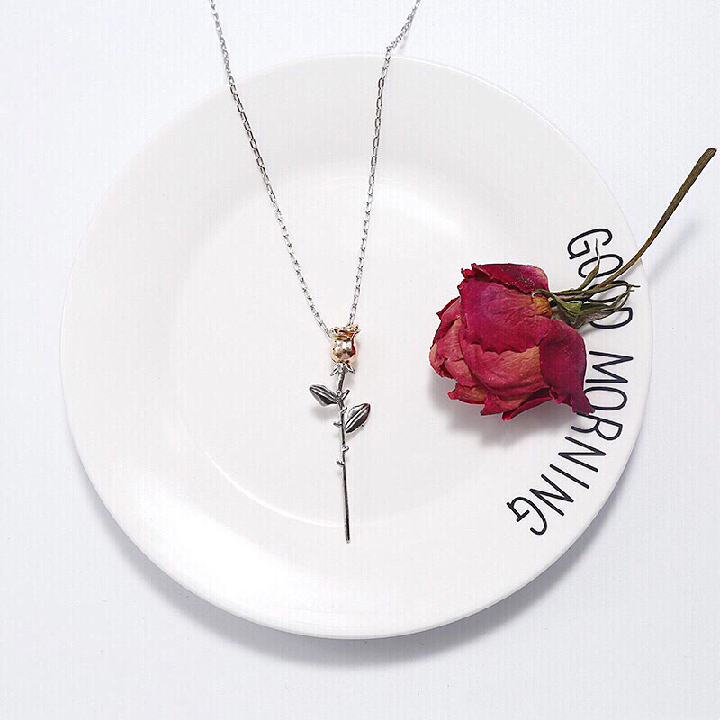 ambush玫瑰花项链 ins超火网红同款玫瑰花吊坠毛衣链