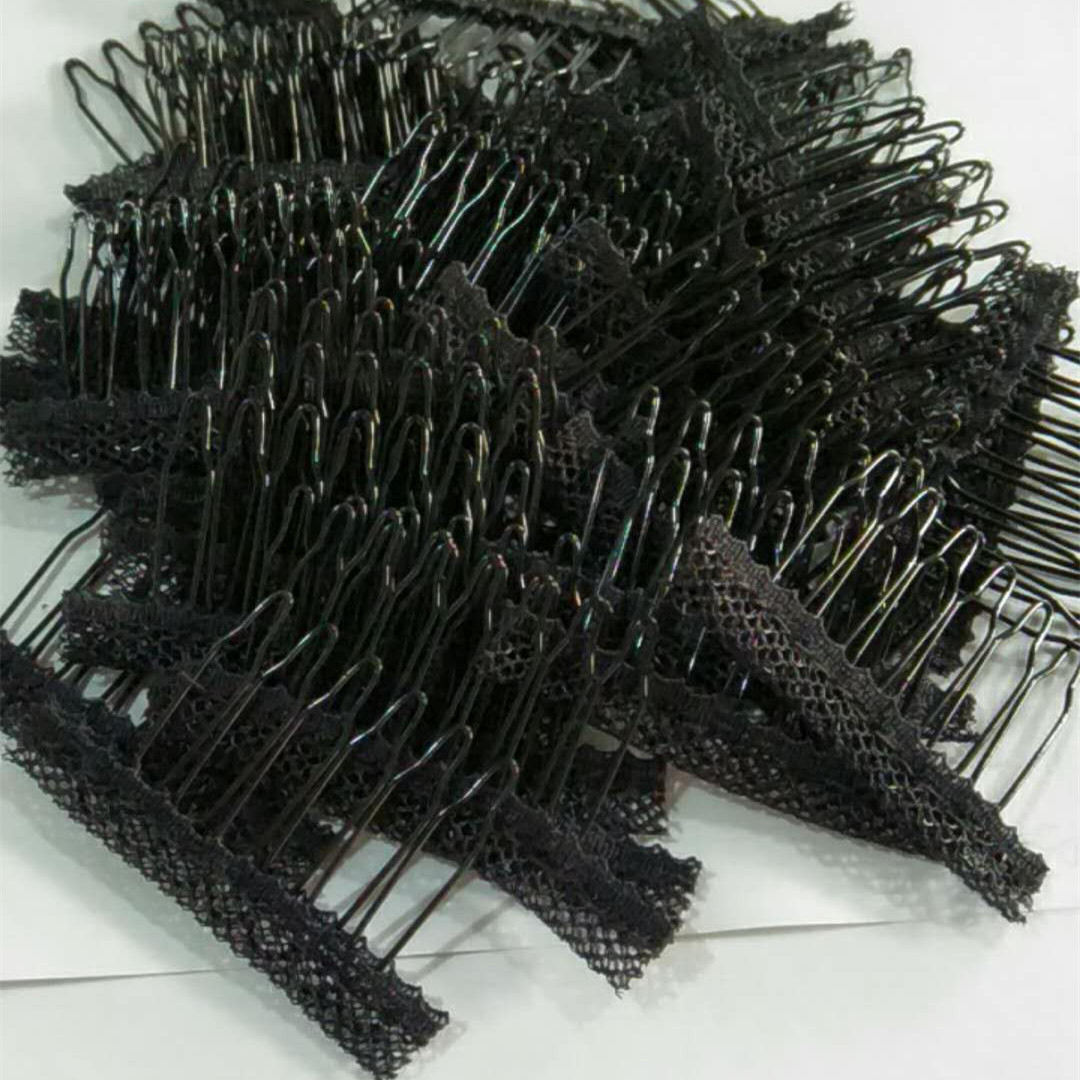 假发辅料6齿网帽卡子网帽梳假发专用网帽接发卡子wig cap clips