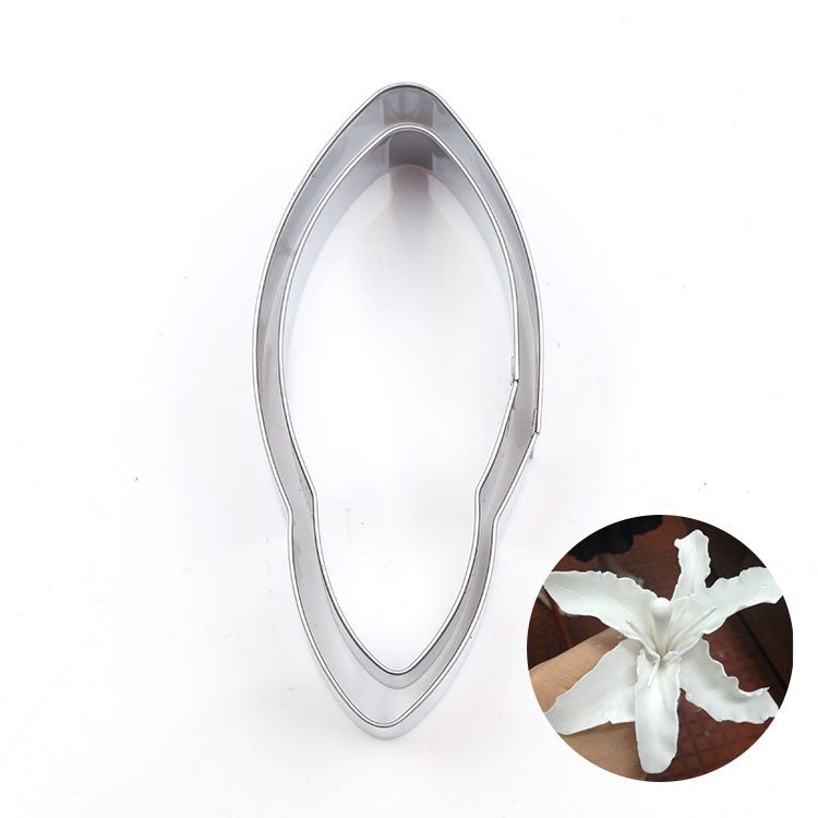 不锈钢百合糖花模具2件套装 翻糖蛋糕工具