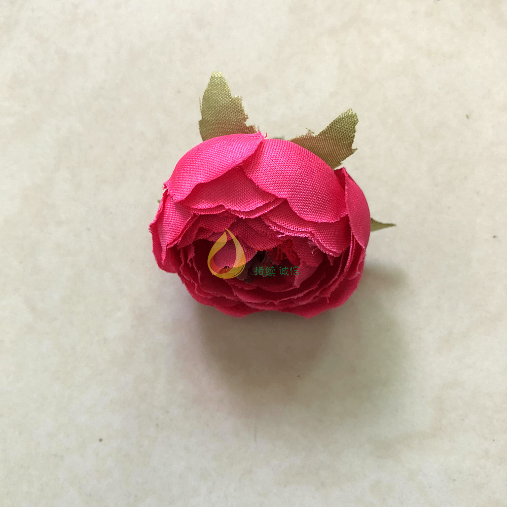 仿真茶花苞 山茶花绢布花朵 欧式茶花假花 复古把花diy礼盒花头