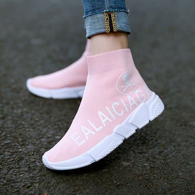 2018春夏季新款韩版袜子鞋中筒女鞋时尚潮流休闲鞋百搭透气运动鞋