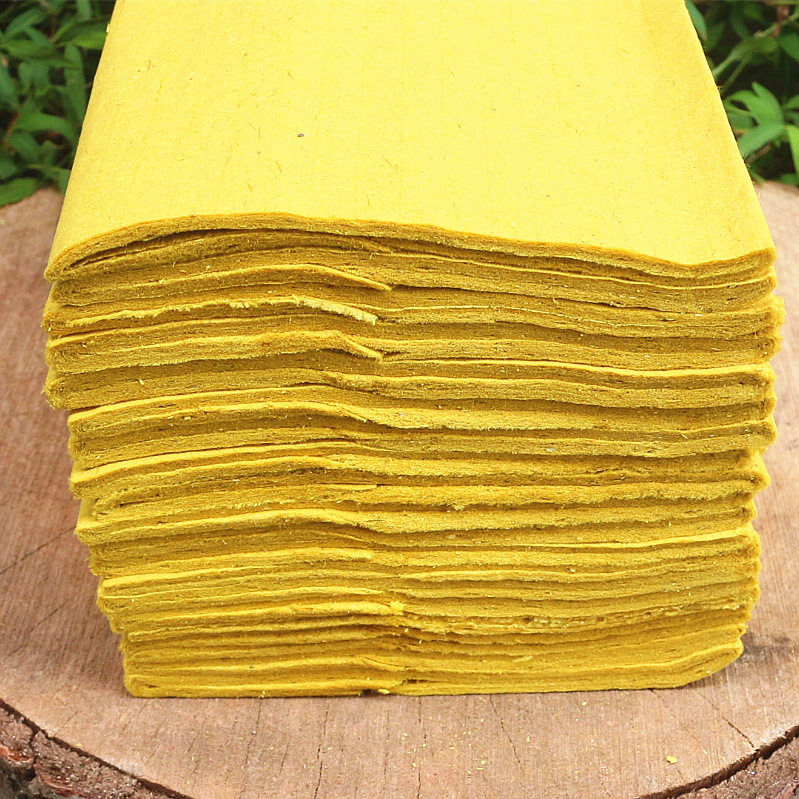 包邮中号黄刀纸竹浆纸大捆黄烧纸精品黄表裱纸烧香拜佛礼佛纸用品