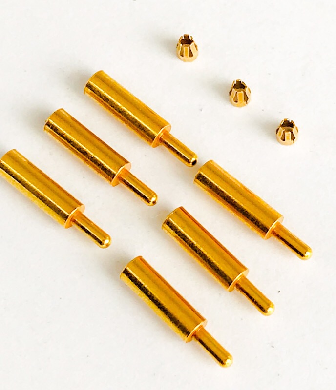 深圳厂家生产pcb板铜针0.5 1.0插孔 公母插针 实心铜插针