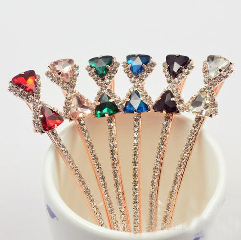 明星发夹浏海夹简洁精致发夹 水晶蝴蝶结发夹发饰sf633