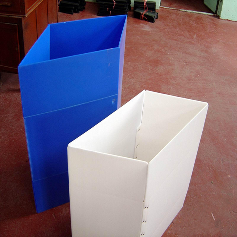 厂家现货中空板塑料箱 pp包装箱中空板周转箱 蓝色可折叠中空板箱