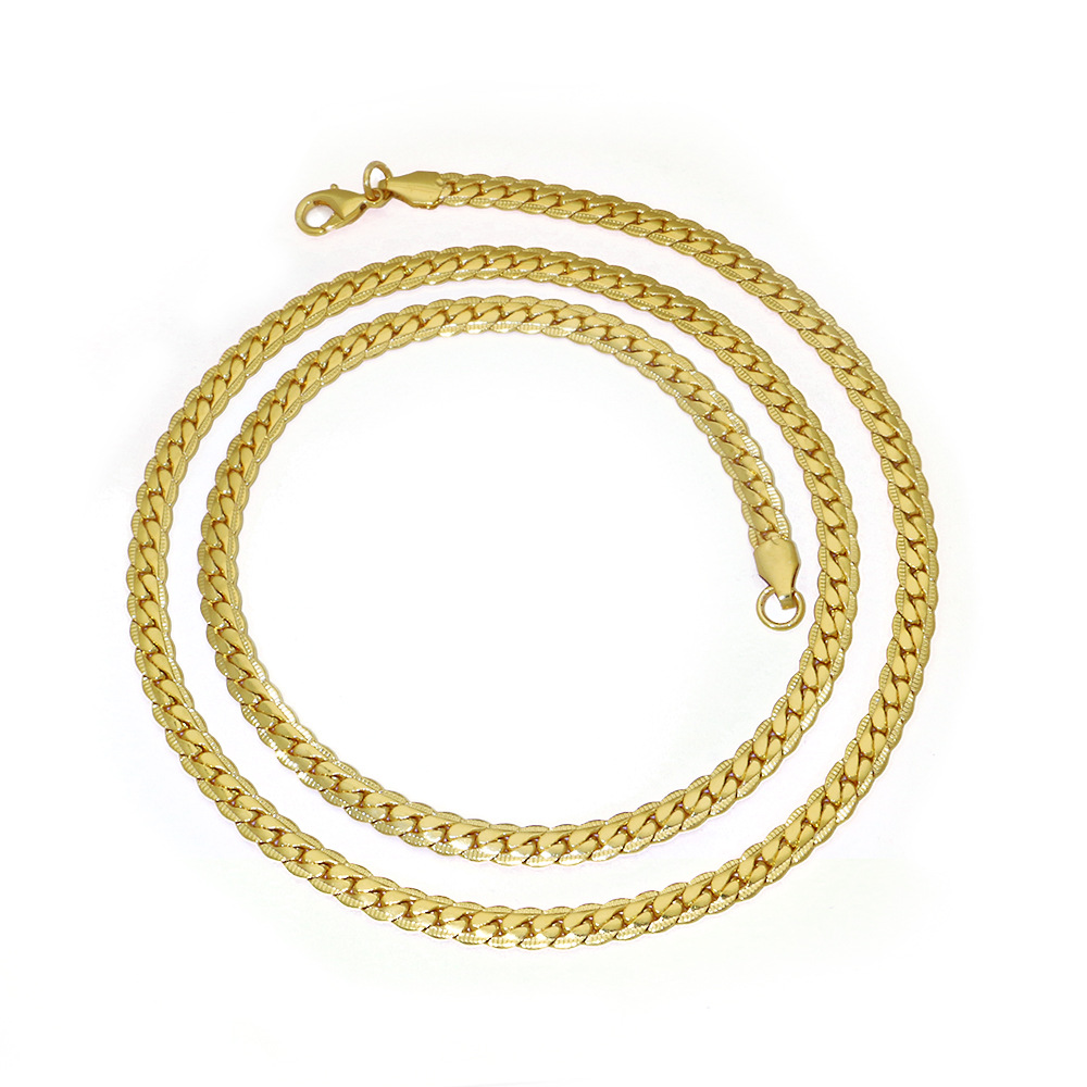 hiphop潮流嘻哈金项链 欧美新款扭片链 镀金项链 新款金项链