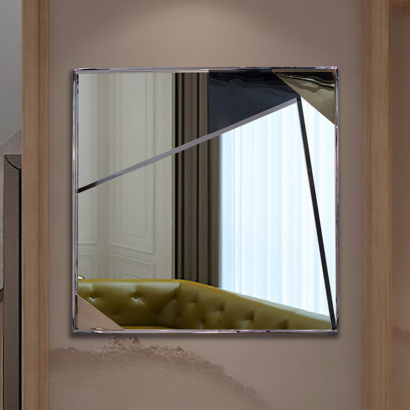 跨境定制不锈钢浴室镜酒店工程镜子定制壁挂化妆镜卫浴镜子