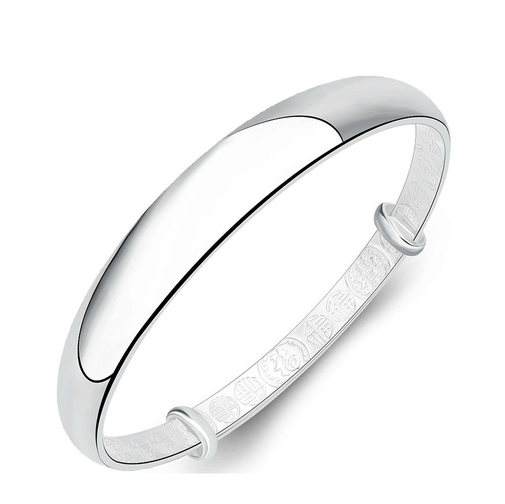 20克 s999纯银光面手镯 韩版时尚女式手饰 纯银饰品 热卖包邮