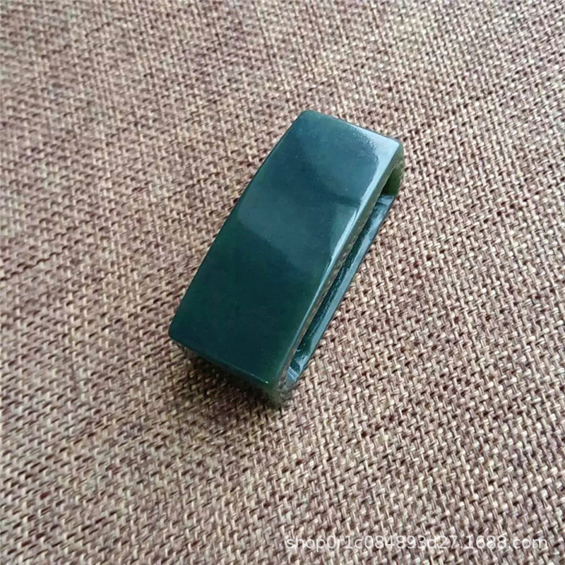 正品和田玉青玉皮带扣双层玉腰挂件腰佩男士平安无事玉腰天然玉石