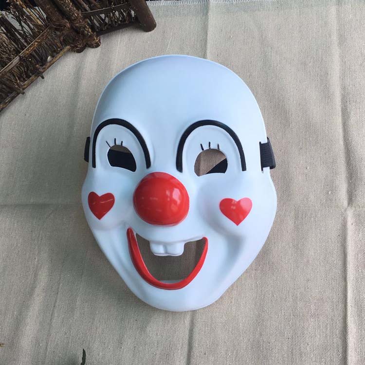 2018喜感开心小丑面具 万圣节面具 跳舞手绘面具猫面具气氛装扮