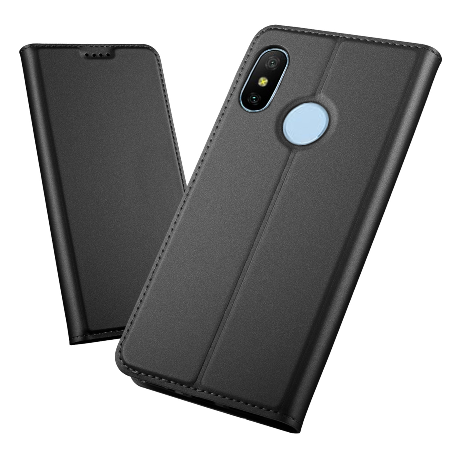 新款红米6 pro翻盖手机套 redmi 6 pro商务可插卡手机保护套