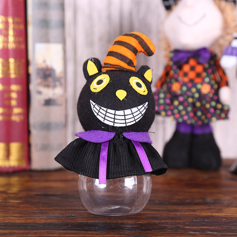 Halloween Decorations Cookie Jar Shopping Mall Hotel Decoration Supplies Halloween Small Transparent Candy Box Decorations