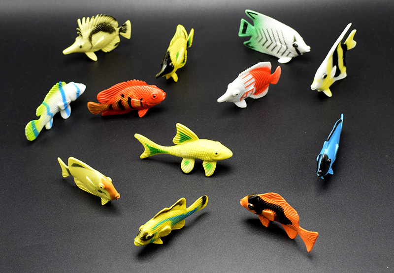 12款大号五颜六色热带海洋鱼观赏鱼模型玩具速卖通亚马逊货源
