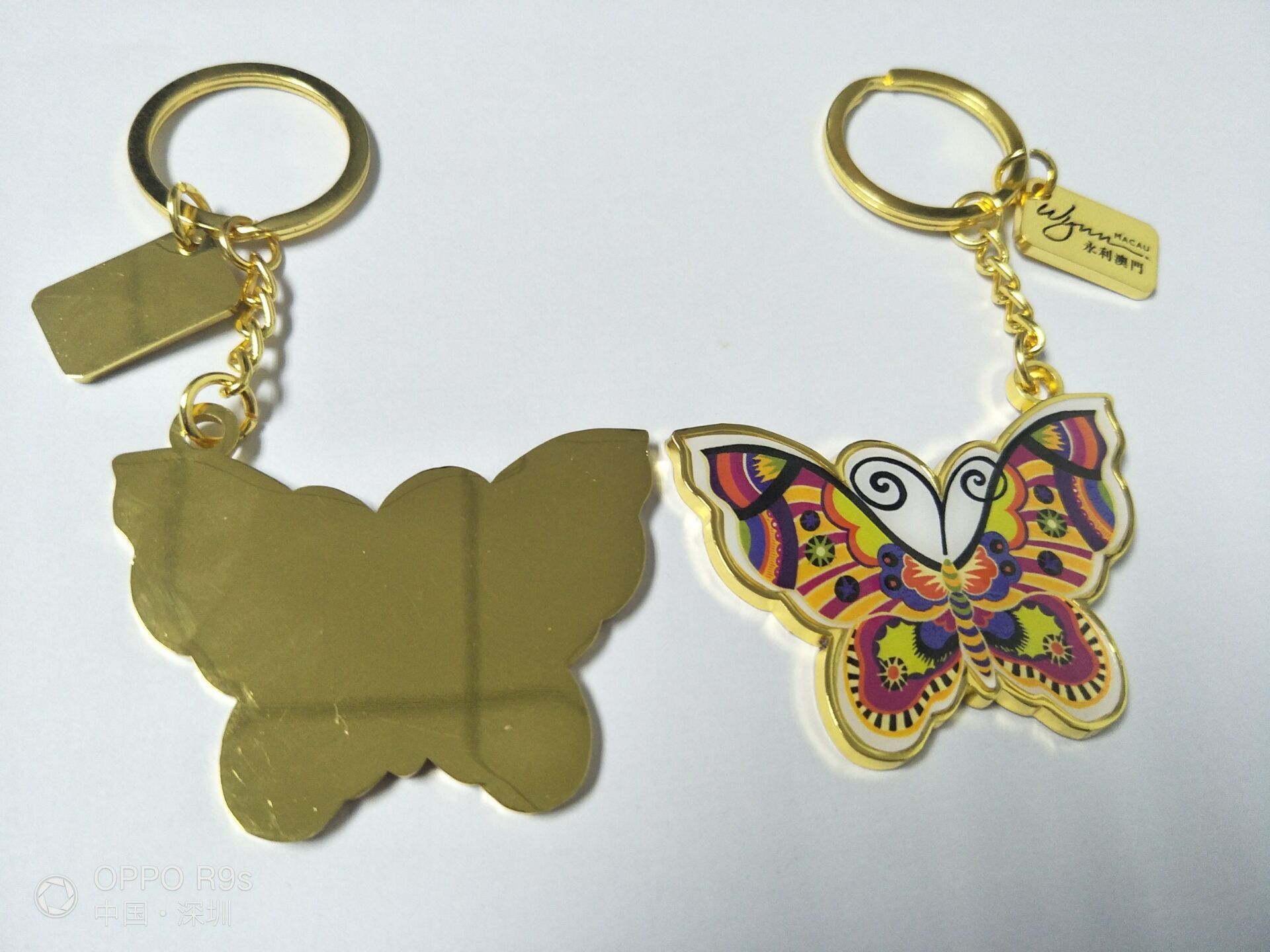 厂家定做金属钥匙扣印刷滴胶钥匙链挂件制作多福多财小礼品定制