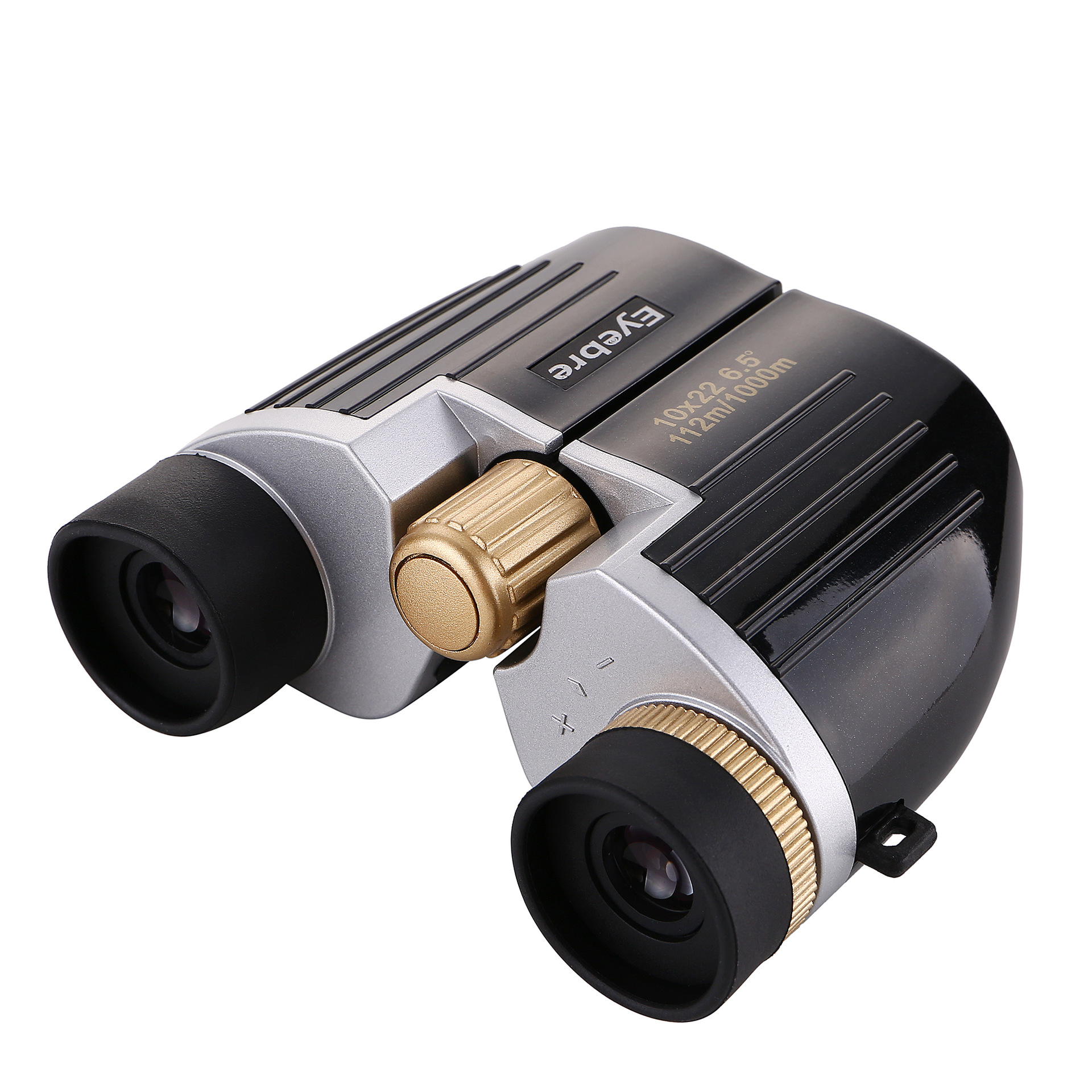 10x22保罗黑白两色光学高清高倍双筒望远镜 儿童户外便携望远镜