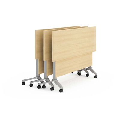 铝合金钢架人字脚培训桌 会议室可移动组合条桌 会场桌椅