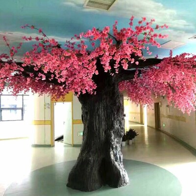 卉艮园艺 价格实惠 室内外装饰高仿真水泥樱花树 上门制作