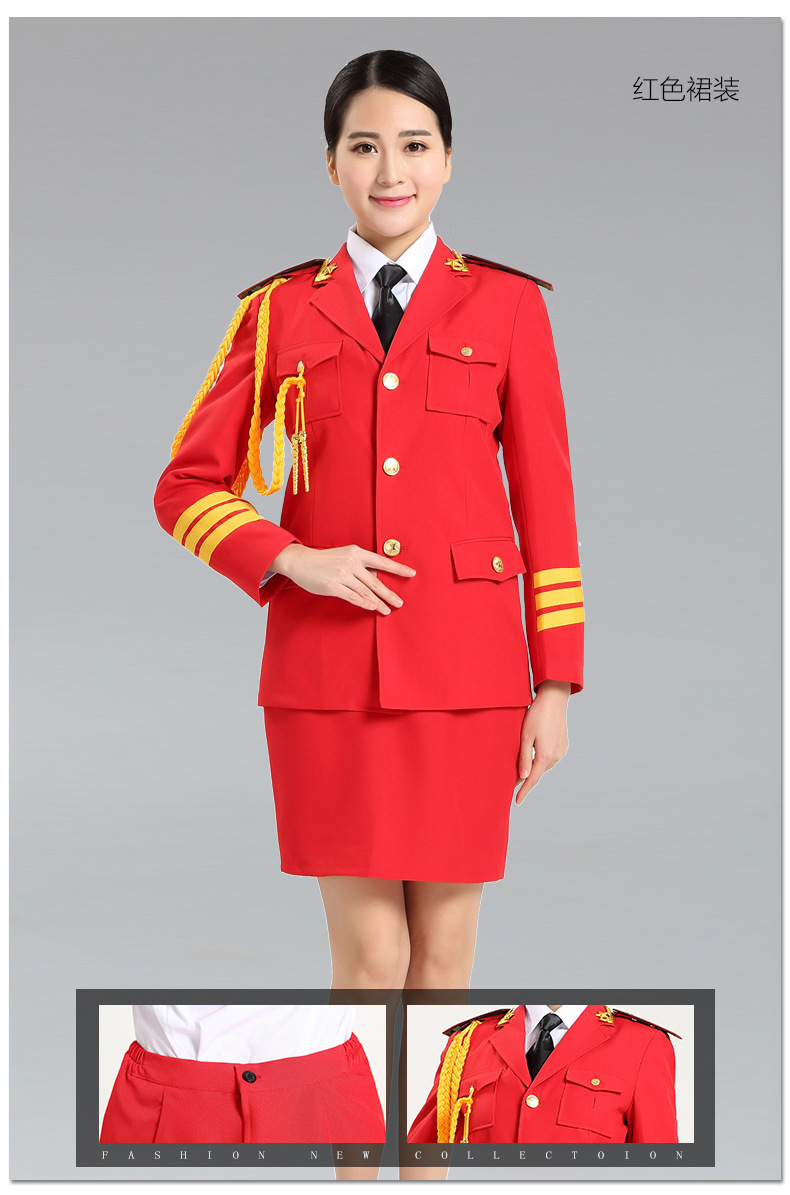 军装演出服乐队服装学生文艺女兵升旗手服装仪仗队国旗班礼服套装