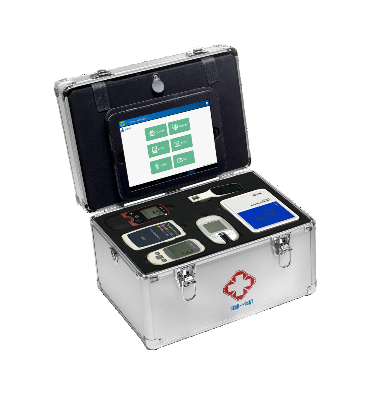 多参数家用医疗监护健康一体机实时检测便携式医疗随诊箱