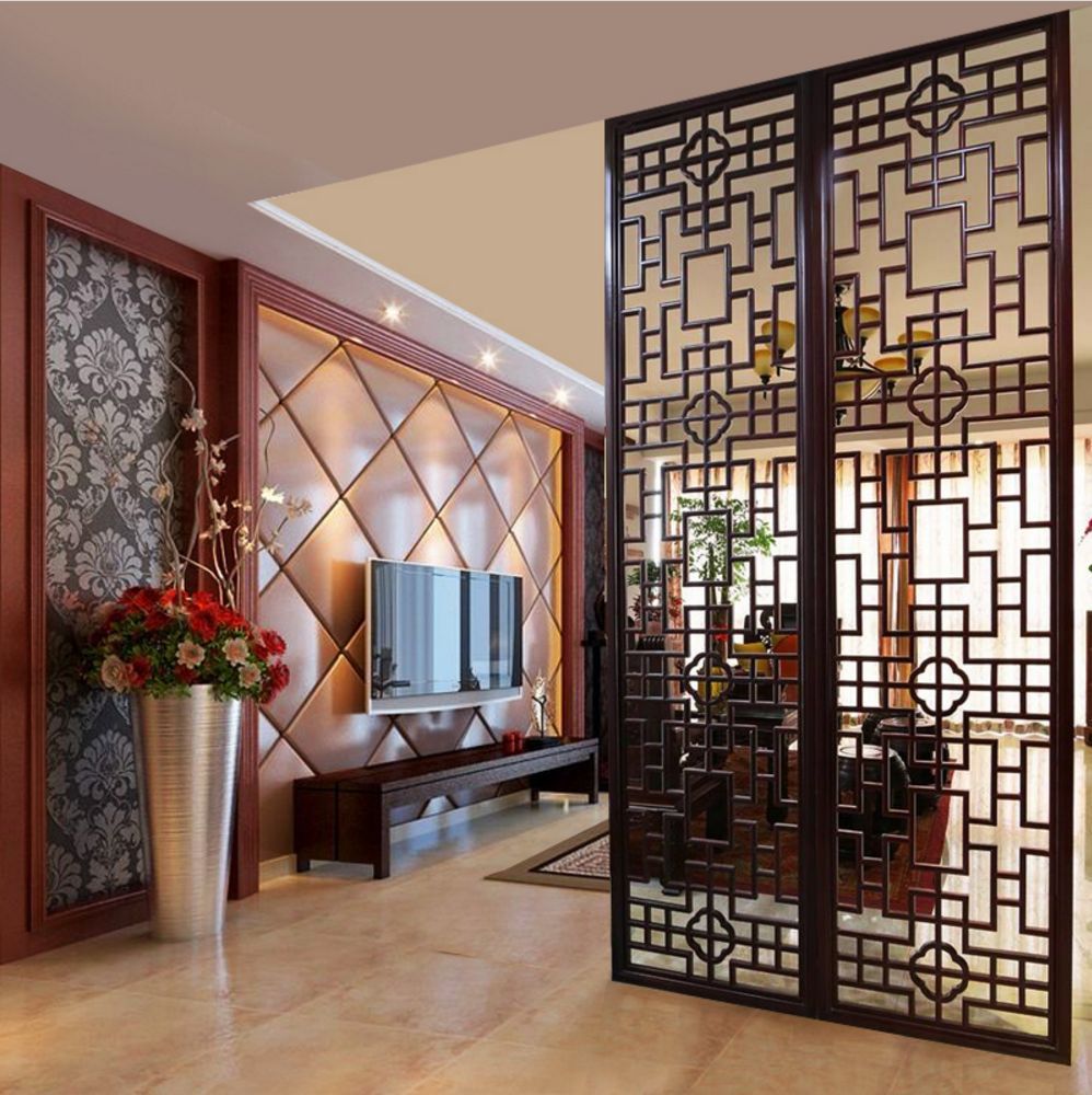 铝板雕刻屏风镂空花格金属屏风隔断现代新中式艺术格栅屏风隔断