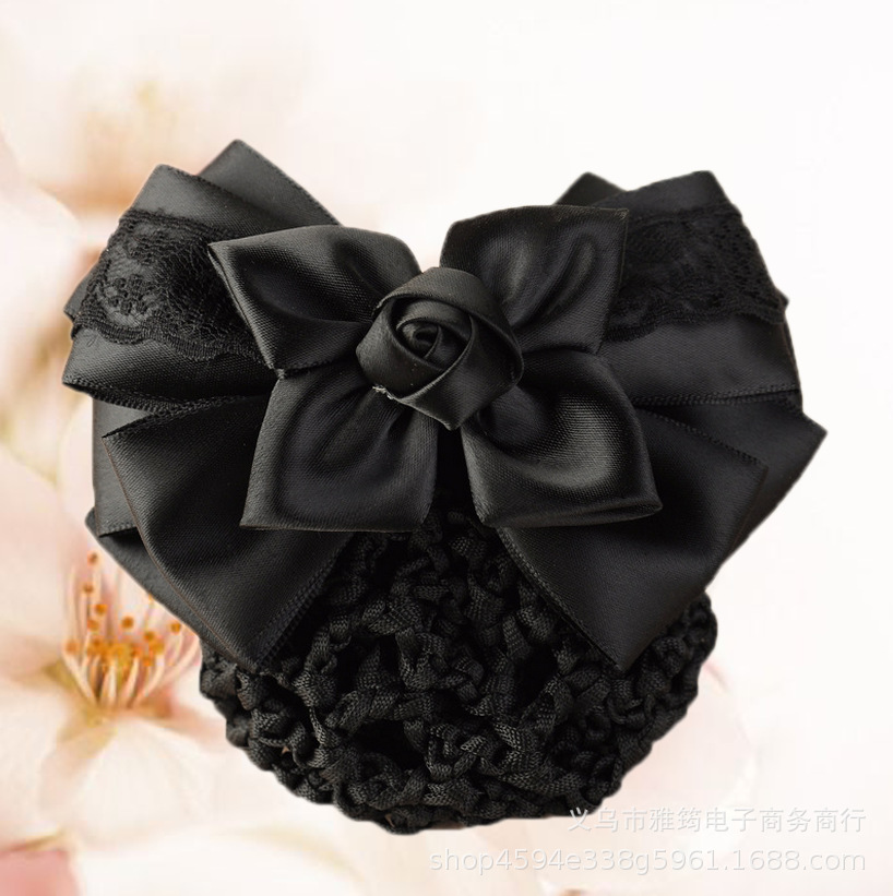 默认发黑色网兜 要细网联系客服我们家所有头花都是用纯手工自己钩织