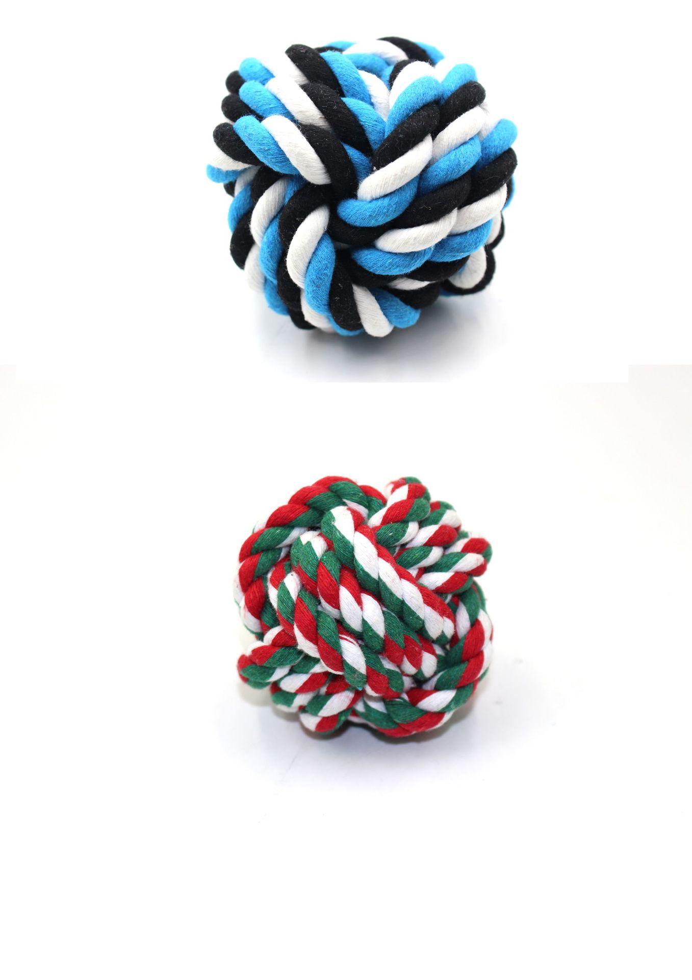 宠物棉绳球批发 编织棉绳球 猫咪狗狗磨牙耐咬玩具球泰迪绳结玩具