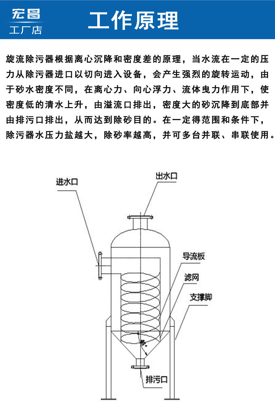 旋流除污器 扩容式除污器 旋流除砂器 dn200 厂家直销