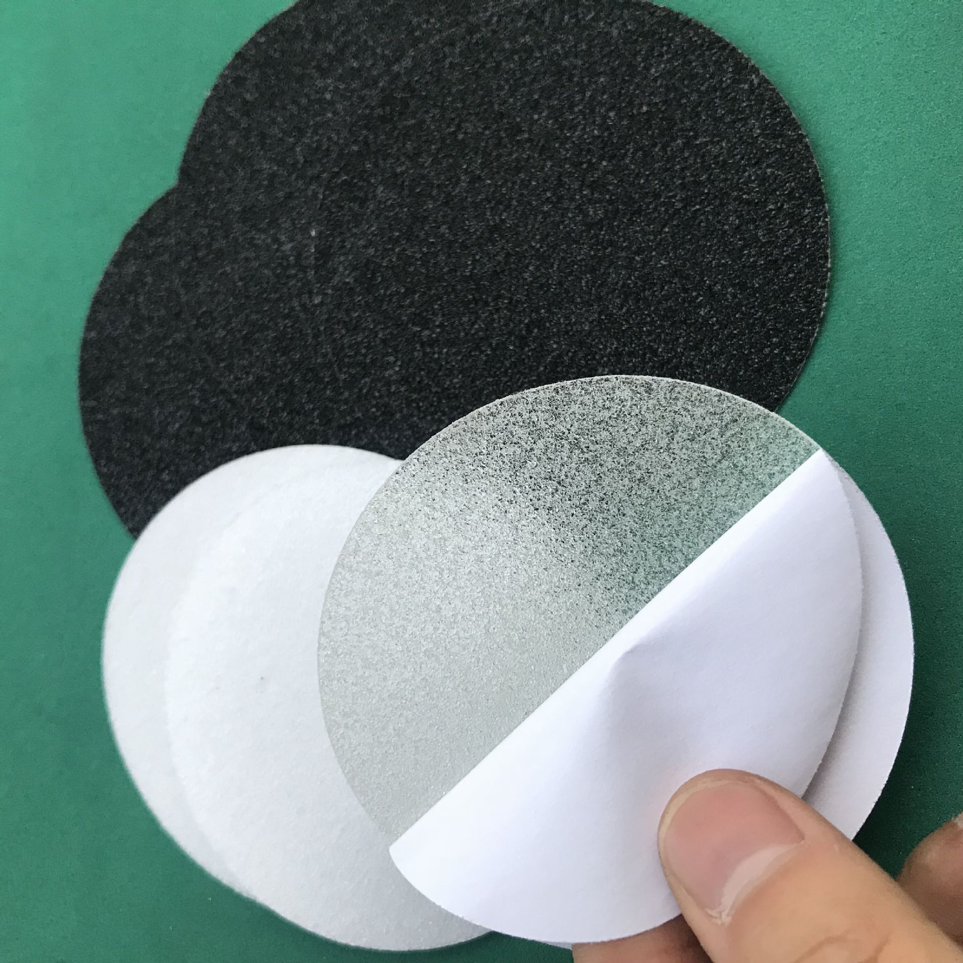 透明自粘pvc防滑金刚砂纸贴 胶袋开口磨砂防滑贴 透明防滑砂纸贴