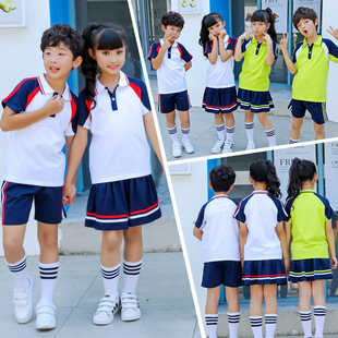 2018新款小学生校服夏装套装运动中大童短袖儿童大码学院班服定制