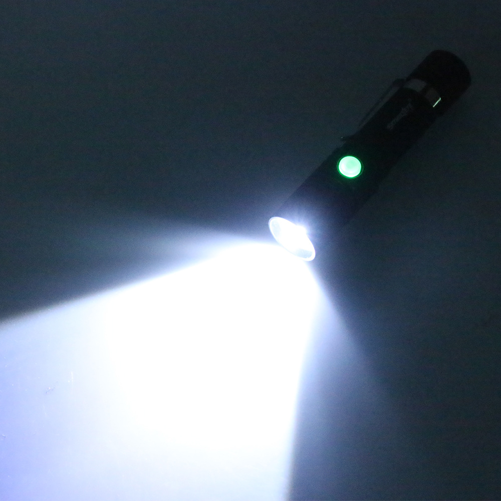 亚马逊热卖usb充电t6远射led强光手电筒 伸缩笔夹户外迷你小手电