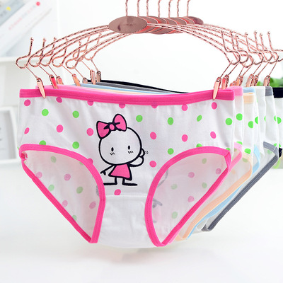 可爱小人卡通内裤 女士全棉三角裤 可爱少女内裤纯棉学生底裤批发