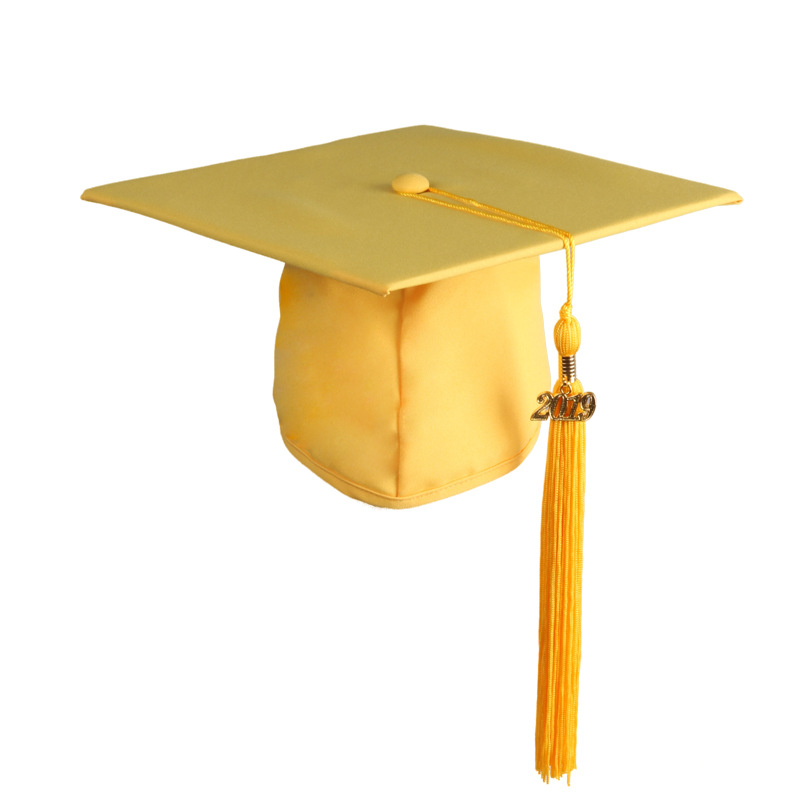 2019新款学位帽 欧美畅销学士毕业礼帽 配流苏年印 专业厂家生产