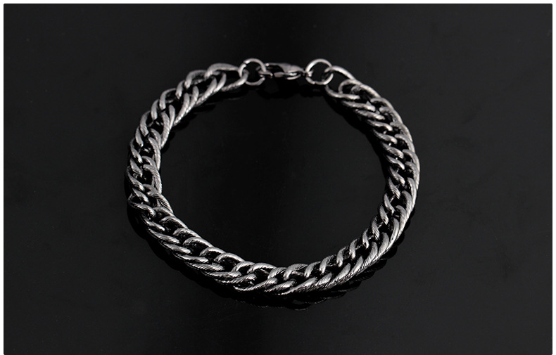 eaby热销4dc铁手链麻花链时尚个性嘻哈手饰配饰跨境直销现货批发