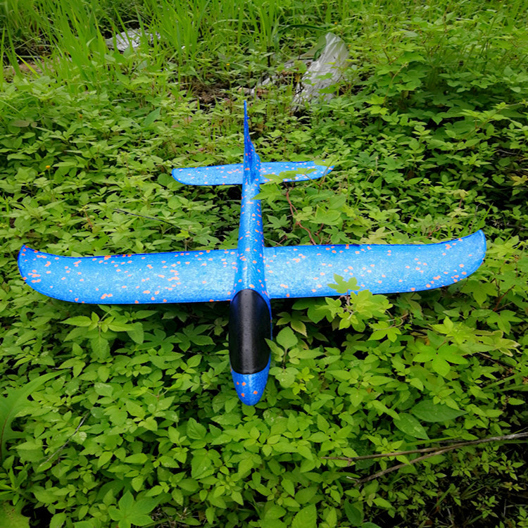 48cm Upgraded Ultra-Light Hand Throwing Model Aircraft Bubble Plane Children Throwing Glider Outdoor Parent-Child Toy Model