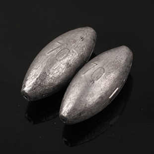 新款橄榄形铅坠 足克重铅坠手竿小坠 内壁光滑圆弧口设计渔具配件