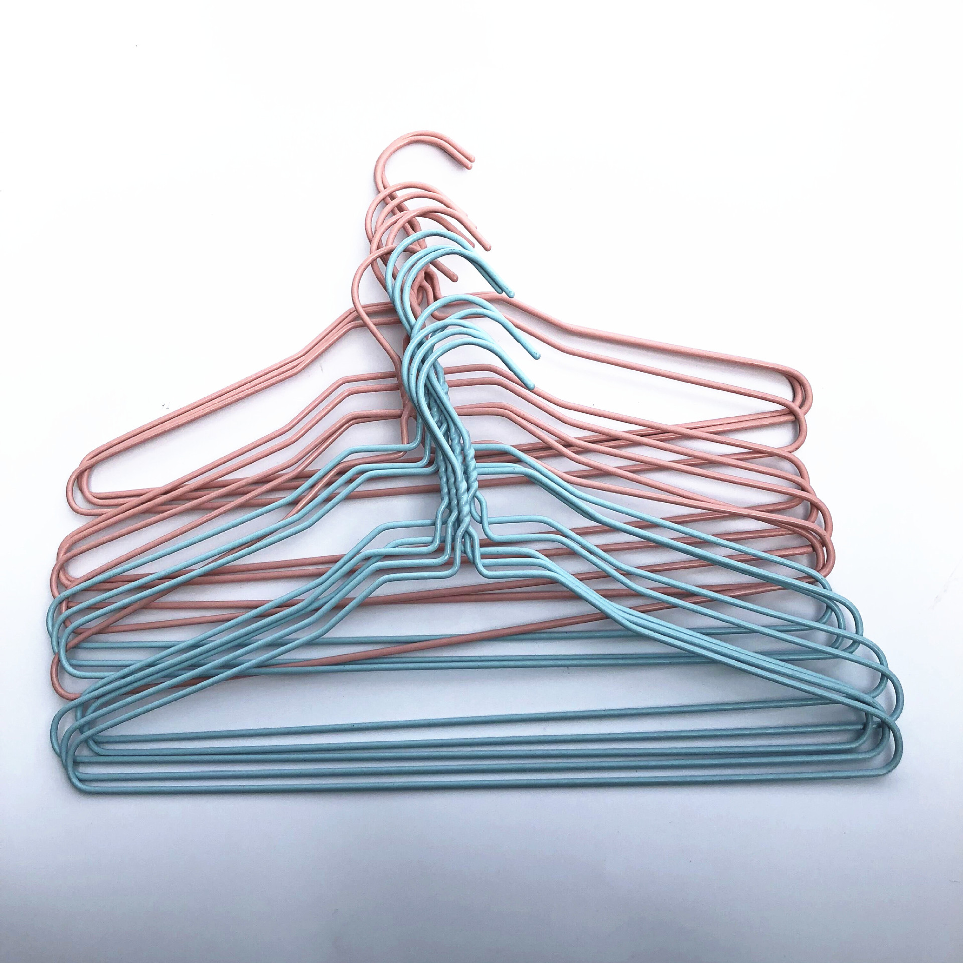 1072 成人浸塑金属衣架 干湿两用衣服撑子晾衣架带凹槽防滑晒批发