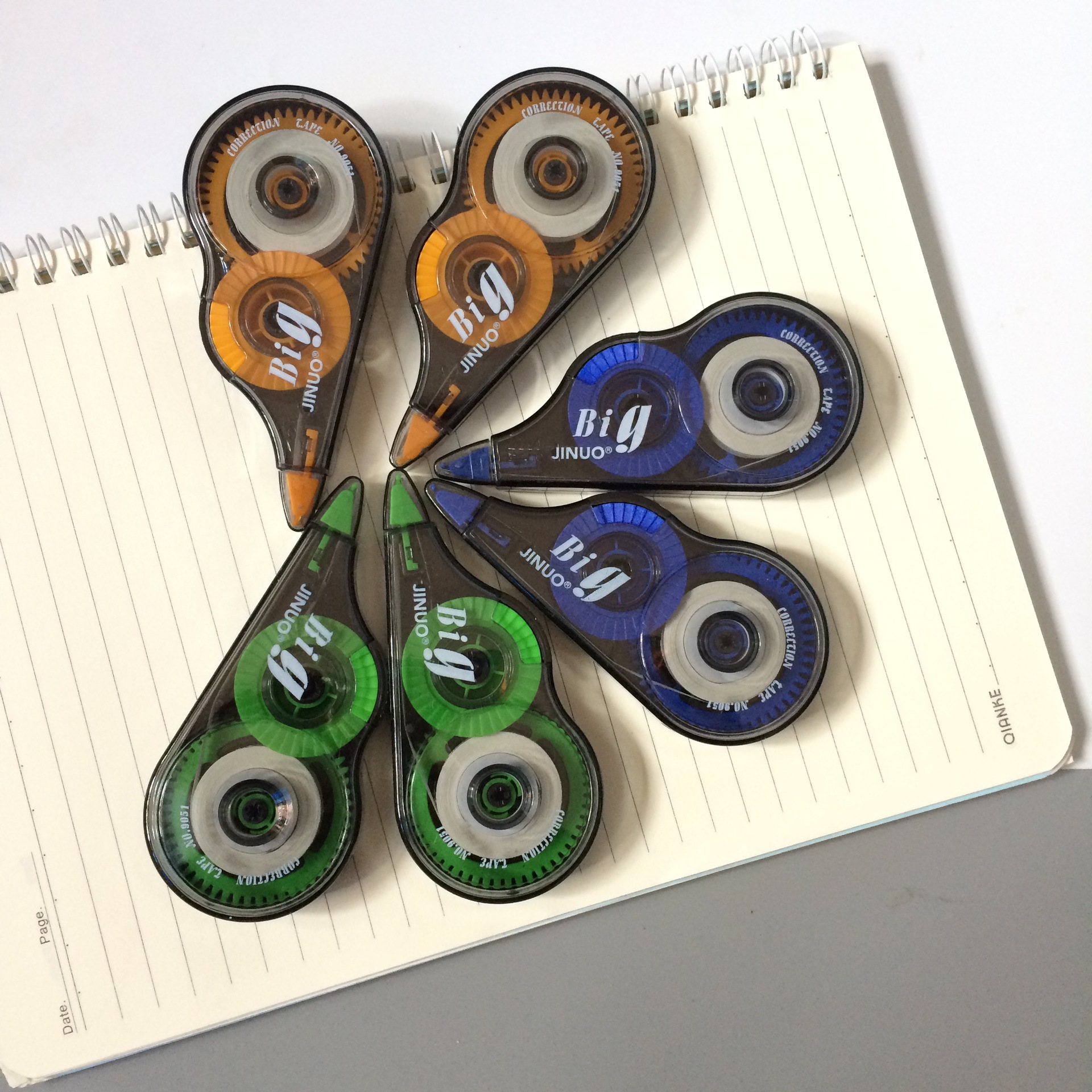 包邮吉诺大容量修正带学生改错涂改带6个装办公改正带10米6个