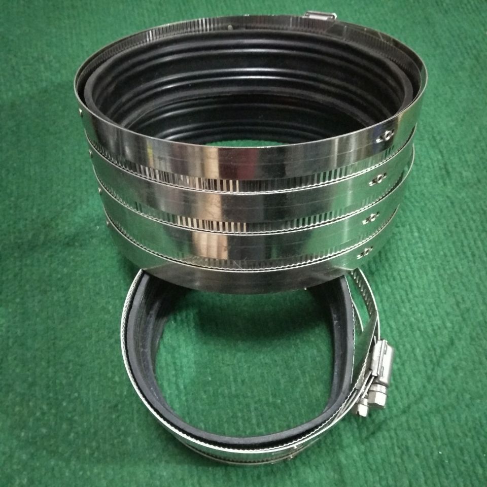 6寸150不锈钢管束总成 排水管柔性接口铸铁管不锈钢卡箍管卡抱箍