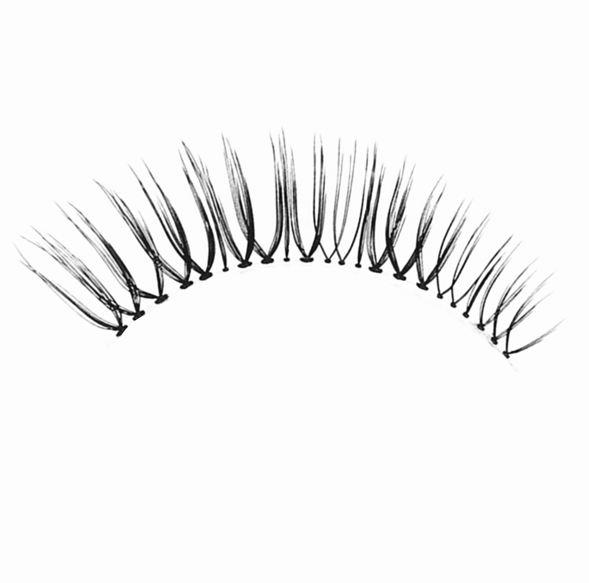 ml-11厂家直销日系自然浓密交叉款假眼睫毛 手工磨尖透明梗