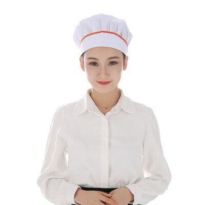 工厂防油烟餐饮帽女厨房家用白色厨师食堂帽防尘卫生帽包头帽