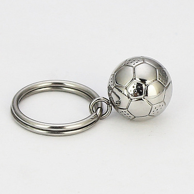 不锈钢足球造型钥匙扣挂件 金属足球挂饰 包包汽车小挂件运动配饰