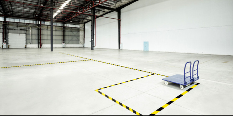 永乐pvc警示胶带黄黑地板斑马线警戒车间划线定位宽6cm贴地胶带