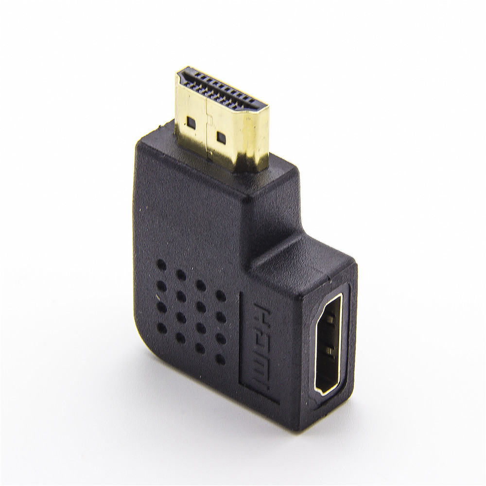 hdmi公对母90度直角左弯转接头hdmi延长头 电脑电视高清转换头