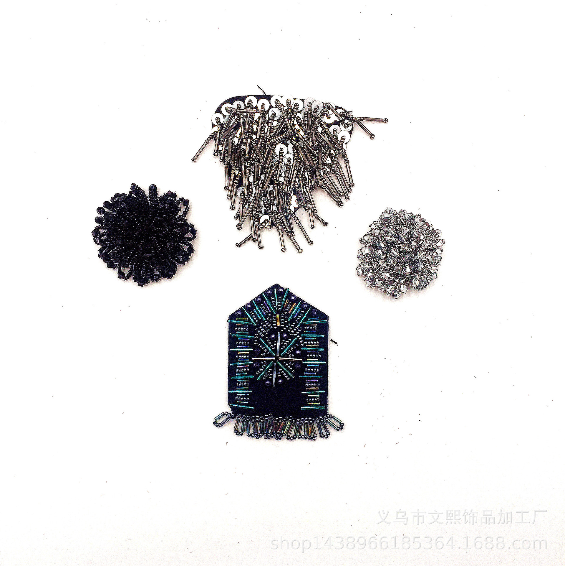 三角形毛毛虫 钉珠服装辅料厂家供应时尚时尚饰品